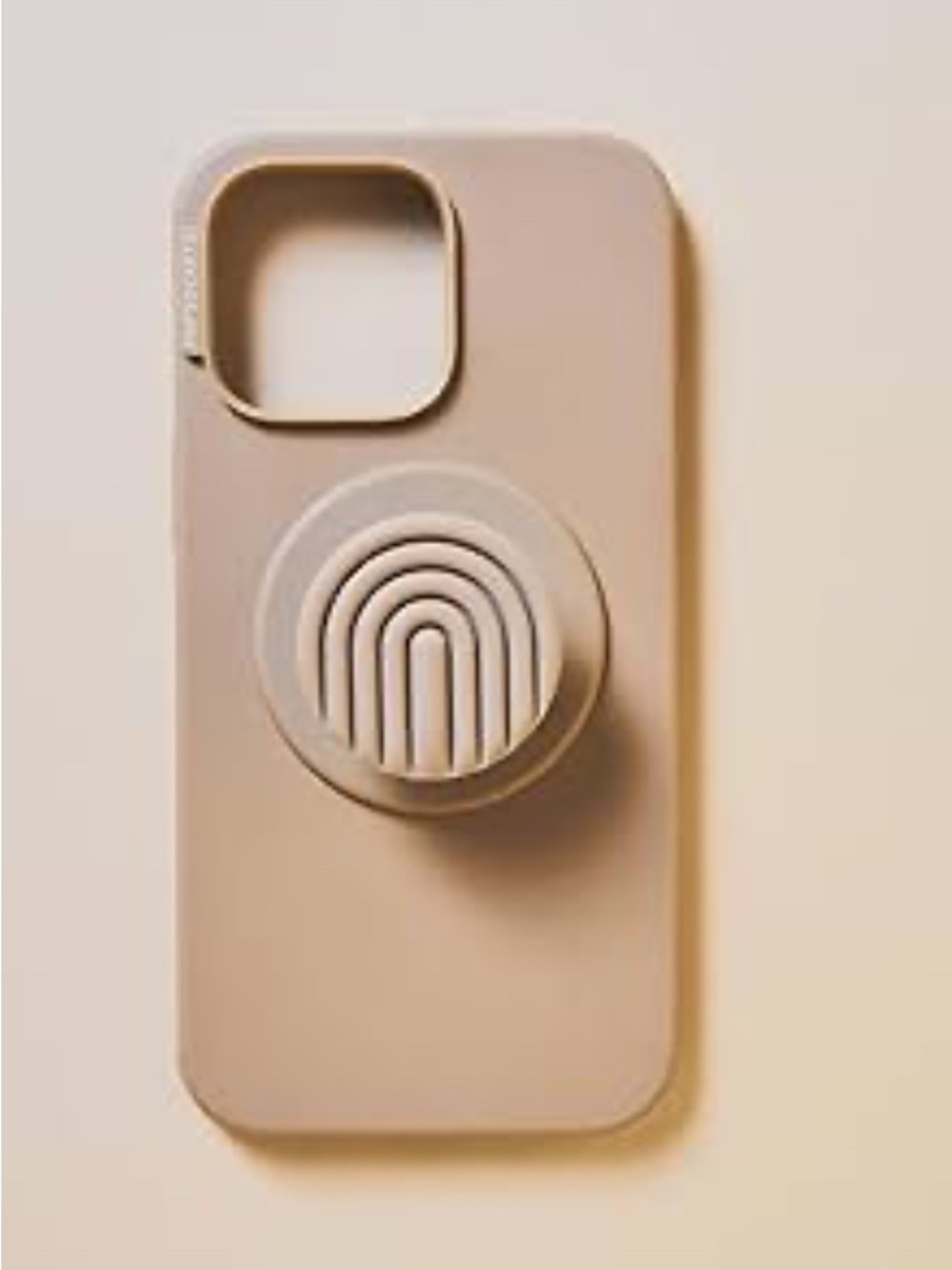 PopSockets MagSafe Case and Grip in Soft Touch Latte - iPhone 15 pro